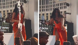 EU: Cardi B lanza el micrófono a una persona que le arrojó una bebida en un concierto