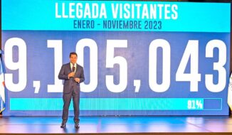 El país recibe 9.1 millones de visitantes en 11 meses y va rumbo a los 10
