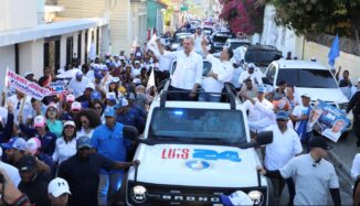 Abinader encabezó caravana con candidatos municipales de Ocoa