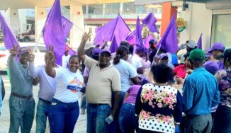 Militantes PLD hicieron campaña política en distintos lugares en SS