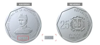 Banco Central pone en circulación nuevas monedas de 25 pesos