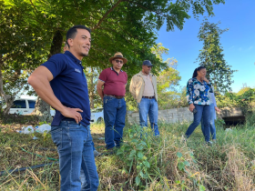 Técnicos de Egehid inspeccionan plan para reforestar Yaque del Norte