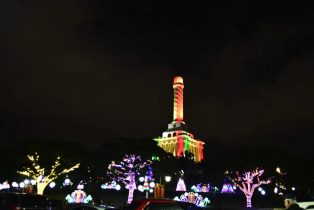 SANTIAGO: Encienden árbol de navidad en el Monumento