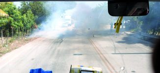 Comunitarios protestan en Canoa-Barahona por apagones de Edesur