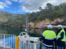 Delegación de EGEHID visita hidrobombeo en construcción en Gran Canaria, España