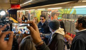 Ministro Collado lanza la nueva ruta promocional en la Línea A del tren de NY