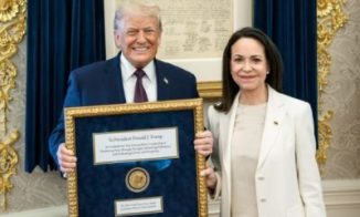 EEUU: Trump dice ha recibido el Nobel de la Paz de Corina Machado