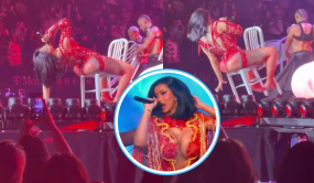 Cardi B sufre caída en concierto y culpa al Gobierno de EE.UU.