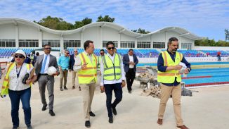 Ministros Kelvin Cruz e Ito Bisonó inspeccionan avances de obras para Juegos Centroamericanos