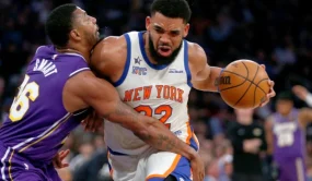 Los Knicks vencieron a los Lakers 112-100; Towns anota 11 puntos